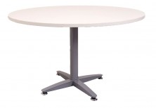 RSRT12 1200 Dia Round Top On 4 Star Silver Base. White, Beech, Cherry, Oak